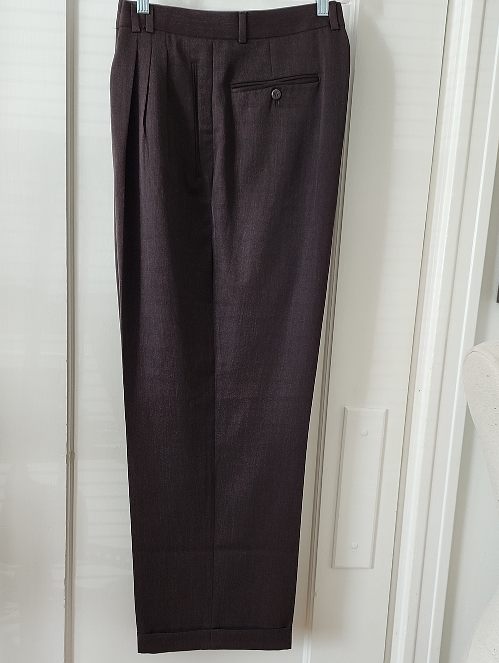 Tailored Wool Trousers - Brown